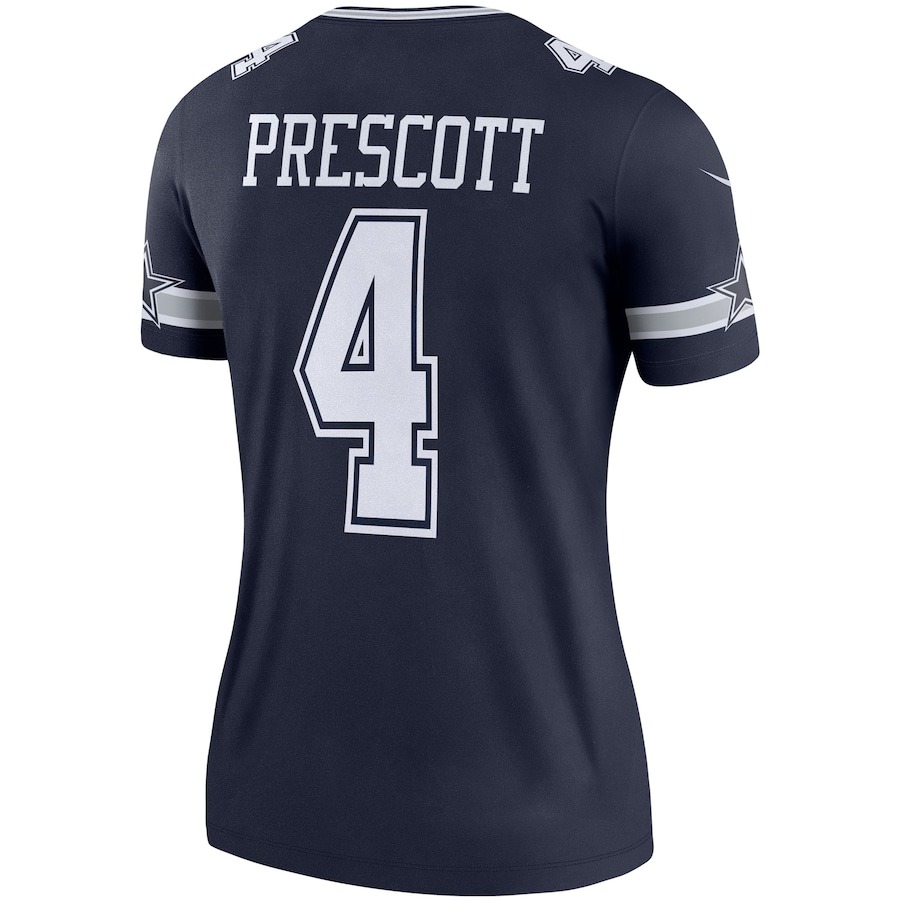 Women's Dallas Cowboys Dak Prescott Nike Navy Legend Player Jersey - ujerseystore