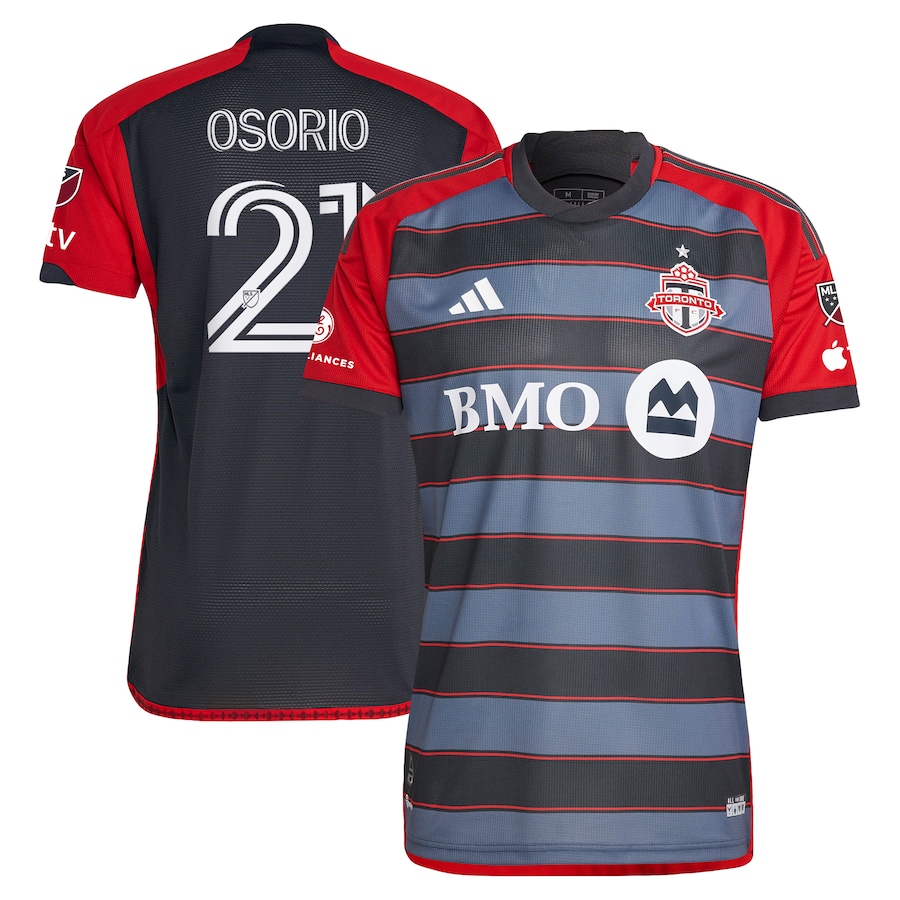 Men's Toronto FC Jonathan Osorio adidas Gray 2023 Club Kit Authentic Player Jersey - ujerseystore