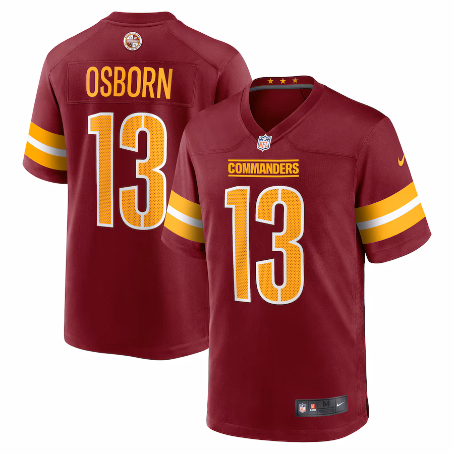 Men's Washington Commanders K.J. Osborn Nike Burgundy Team Game Jersey - ujerseystore