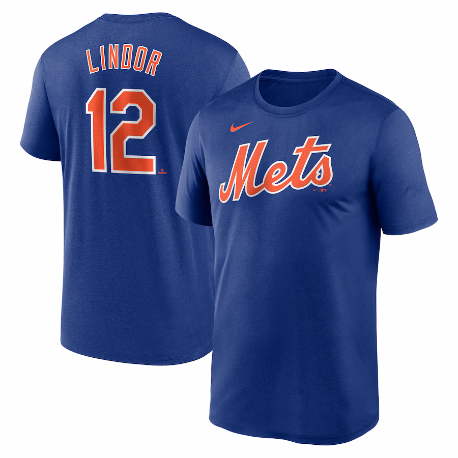 Men's New York Mets Francisco Lindor Nike Royal Legend Name & Number Performance T-Shirt - ujerseystore