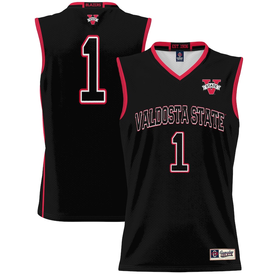#1 Valdosta State Blazers GameDay Greats Unisex Lightweight Basketball Jersey - Black - ujerseystore