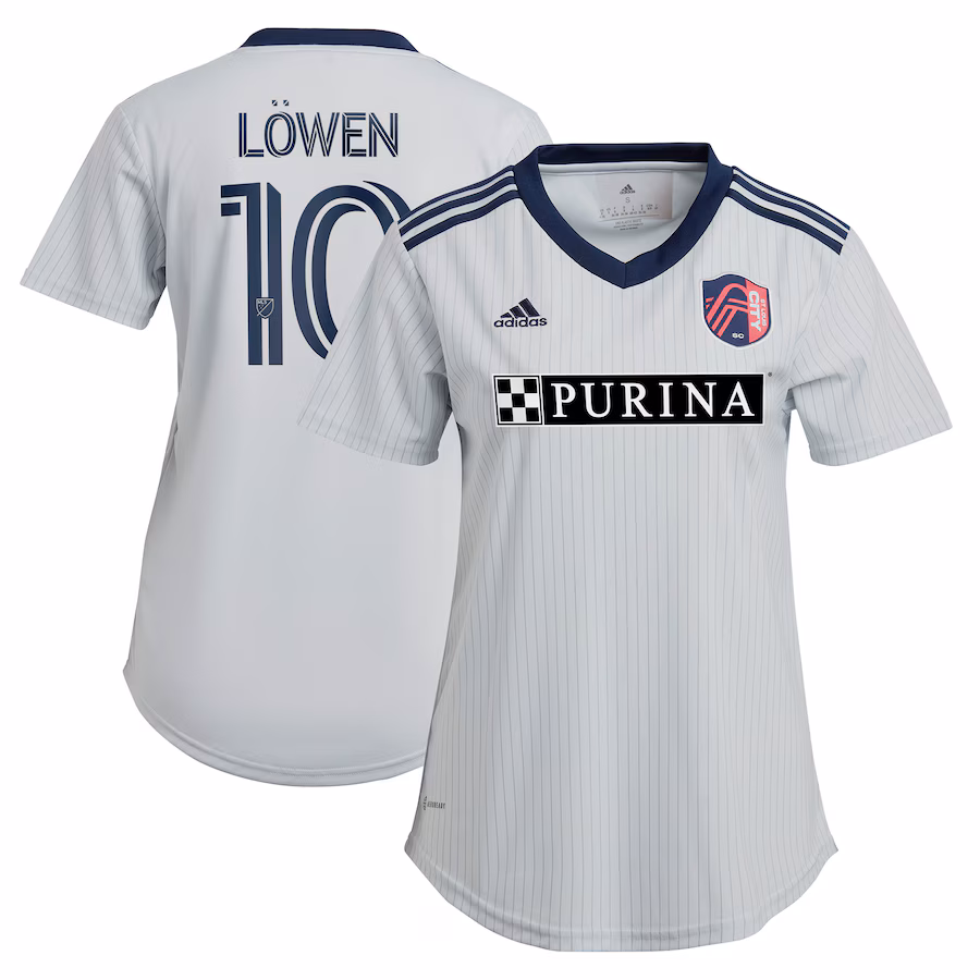 Women's St. Louis City SC Eduard Löwen adidas Gray 2023 The Spirit Kit Replica Jersey - ujerseystore