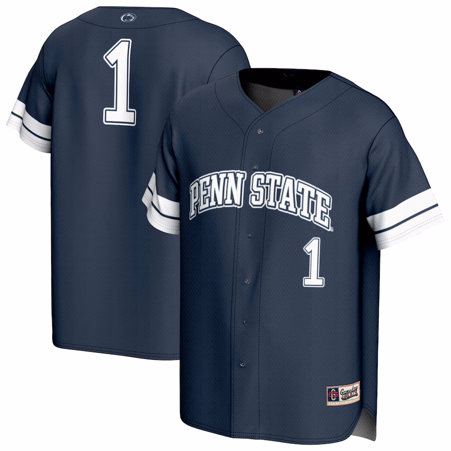 Youth GameDay Greats #1 Navy Penn State Nittany Lions Lightweight Collegiate Baseball Fashion Jersey - ujerseystore
