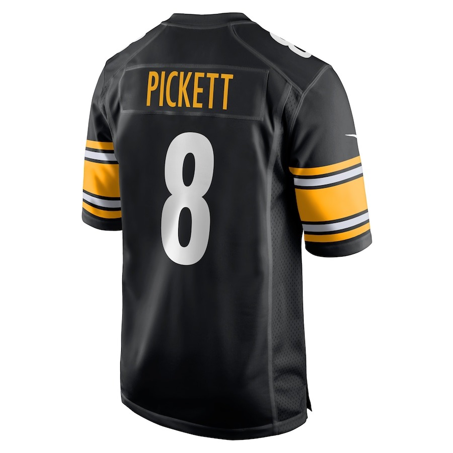 Men's Pittsburgh Steelers Kenny Pickett Nike Black Player Game Jersey - ujerseystore