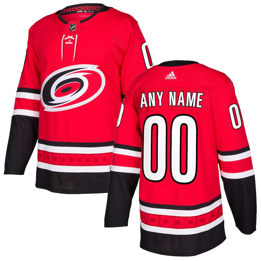 Men's Carolina Hurricanes adidas Red Authentic Custom Jersey - ujerseystore