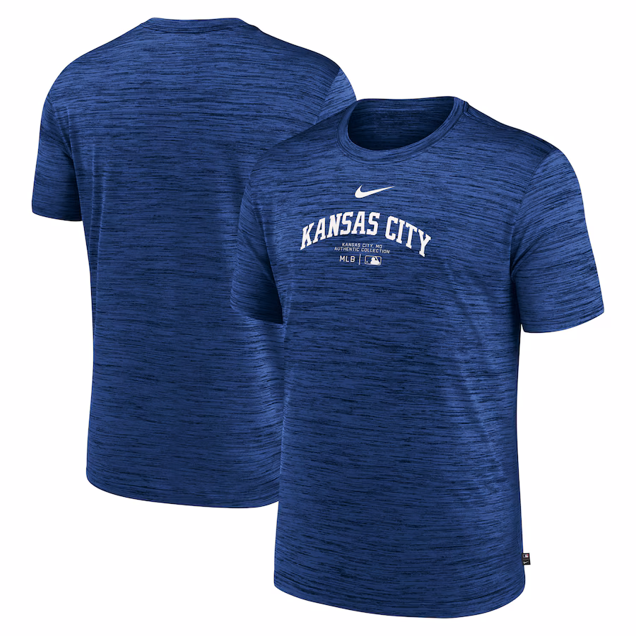 Men's Kansas City Royals Nike Royal Authentic Collection Velocity Performance Practice T-Shirt - ujerseystore