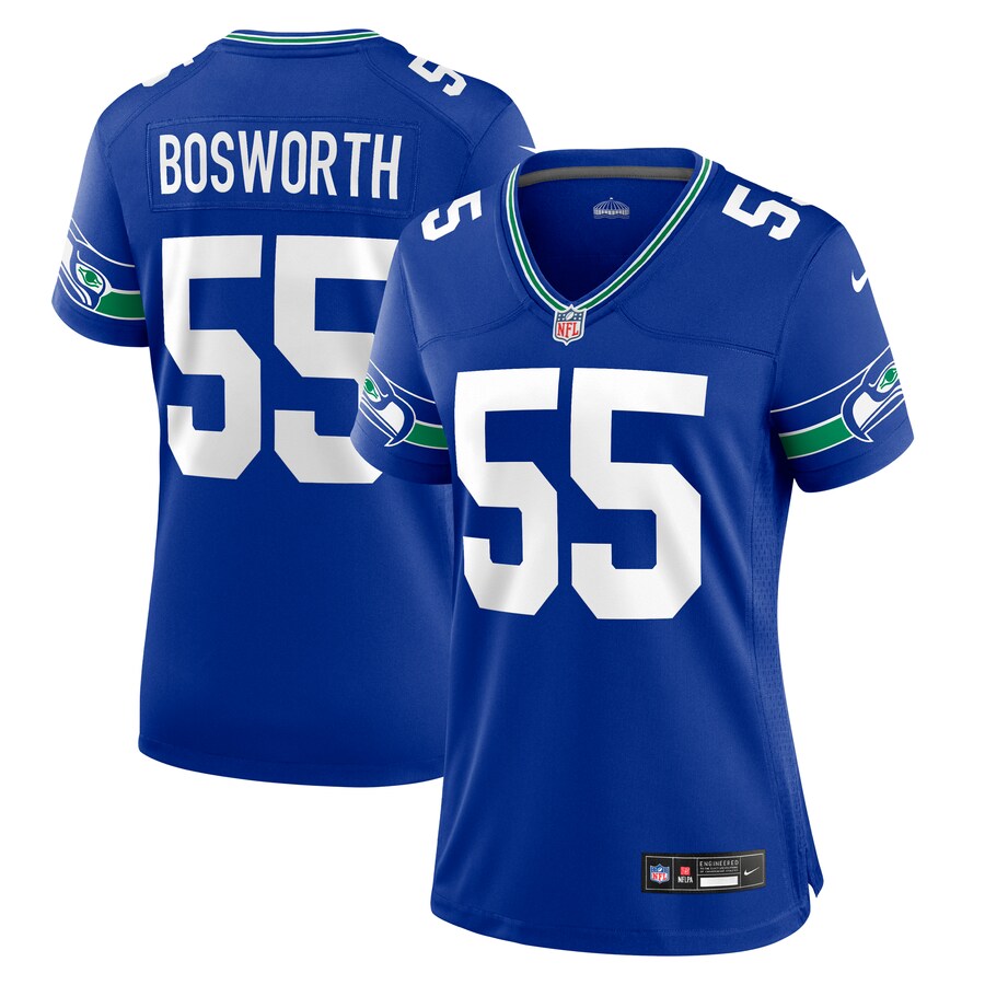 Women's Seattle Seahawks Brian Bosworth Nike Royal Throwback Retired Player Game Jersey - ujerseystore