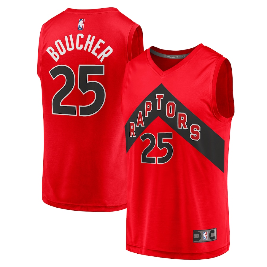 Men's Toronto Raptors Chris Boucher Fanatics Red Fast Break Replica Jersey - Icon Edition - ujerseystore