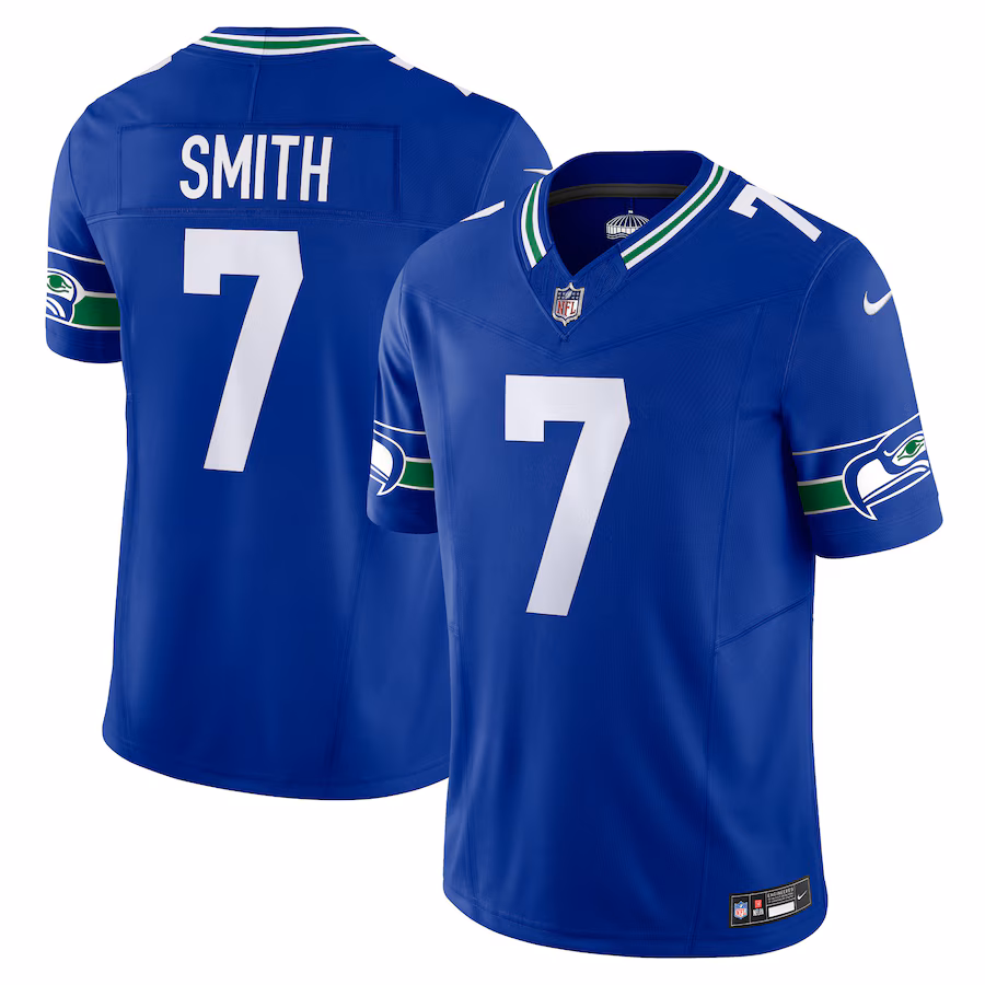 Men's Seattle Seahawks Geno Smith Nike Royal Alternate Vapor F.U.S.E. Limited Jersey - ujerseystore
