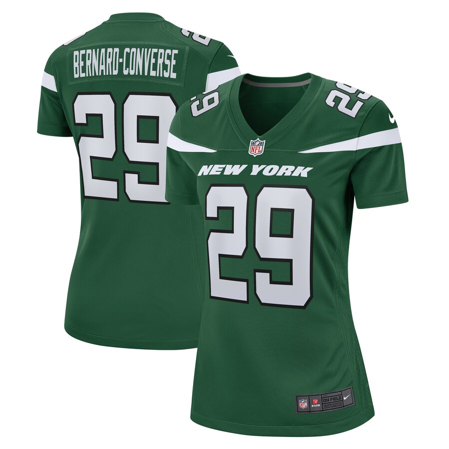 Women's New York Jets Jarrick Bernard Converse Nike Gotham Green  Game Jersey - ujerseystore