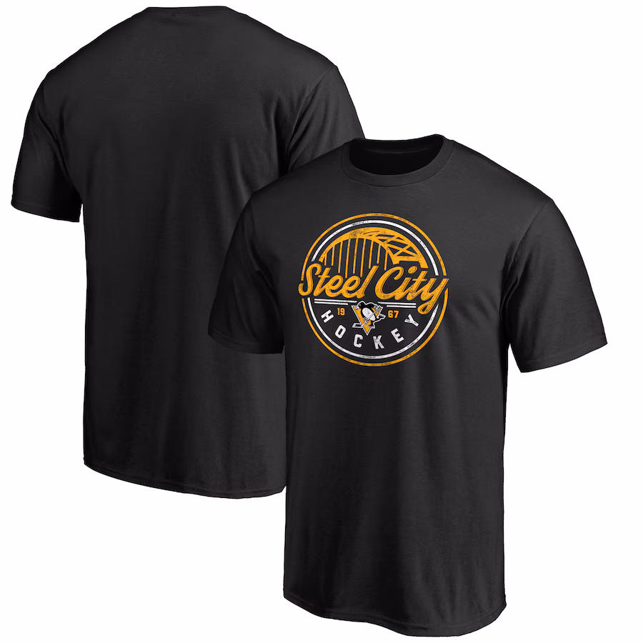 Men's Pittsburgh Penguins Black Core Hometown T-Shirt - ujerseystore
