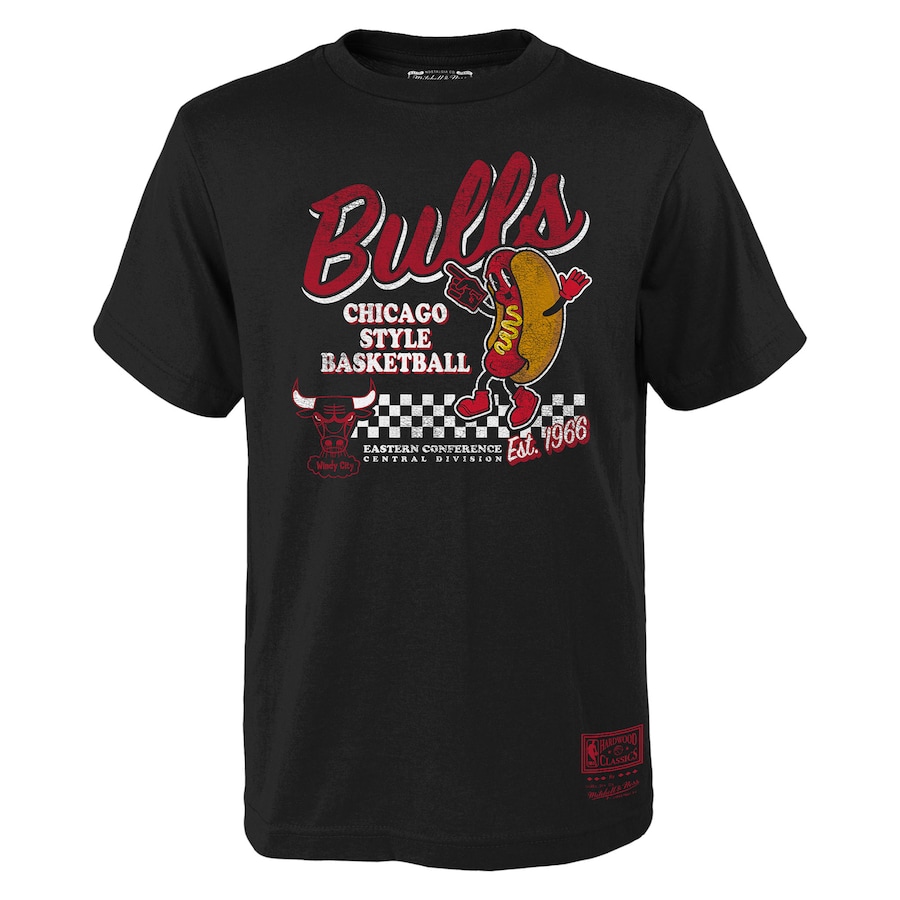 Youth Chicago Bulls Mitchell & Ness Black Concession Food Character T-Shirt - ujerseystore