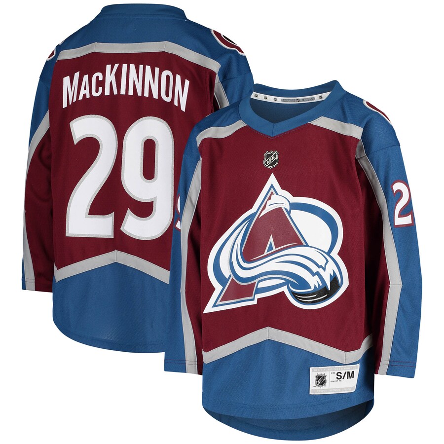 Youth Colorado Avalanche Nathan MacKinnon Burgundy Home Replica Player Jersey - ujerseystore