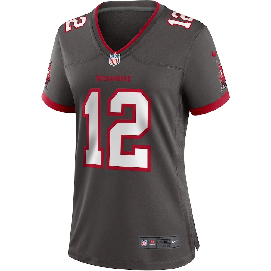 Women's Tampa Bay Buccaneers Tom Brady Nike Pewter Alternate Game Jersey - ujerseystore