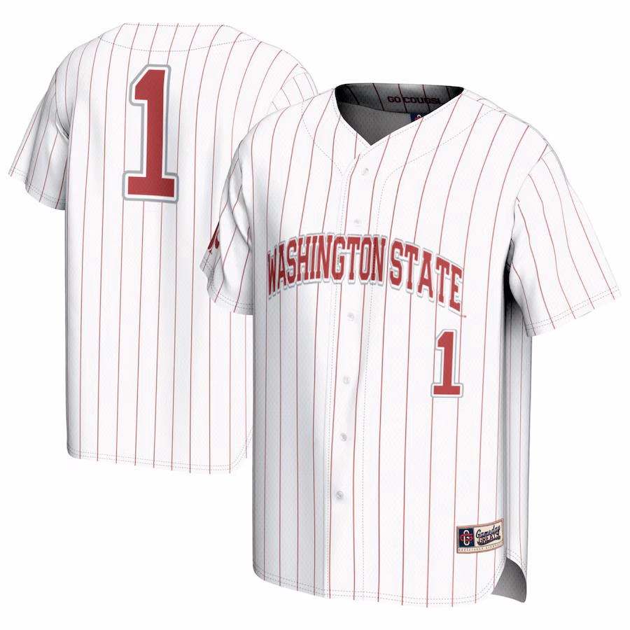 Youth GameDay Greats #1 White Washington State Cougars  Lightweight Baseball Fashion Jersey - ujerseystore
