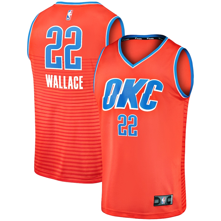 Men's Oklahoma City Thunder Cason Wallace Fanatics Orange Fast Break Replica Player Jersey - Statement Edition - ujerseystore