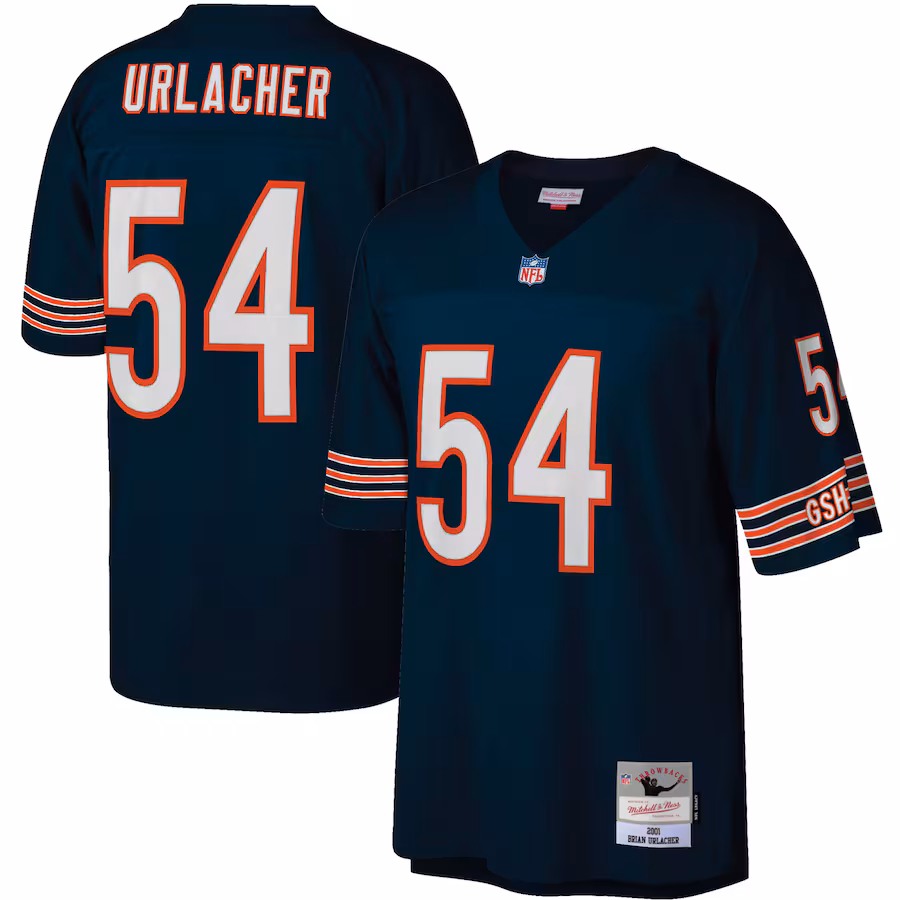 Men's Chicago Bears Brian Urlacher Mitchell & Ness Navy Legacy Replica Jersey - ujerseystore