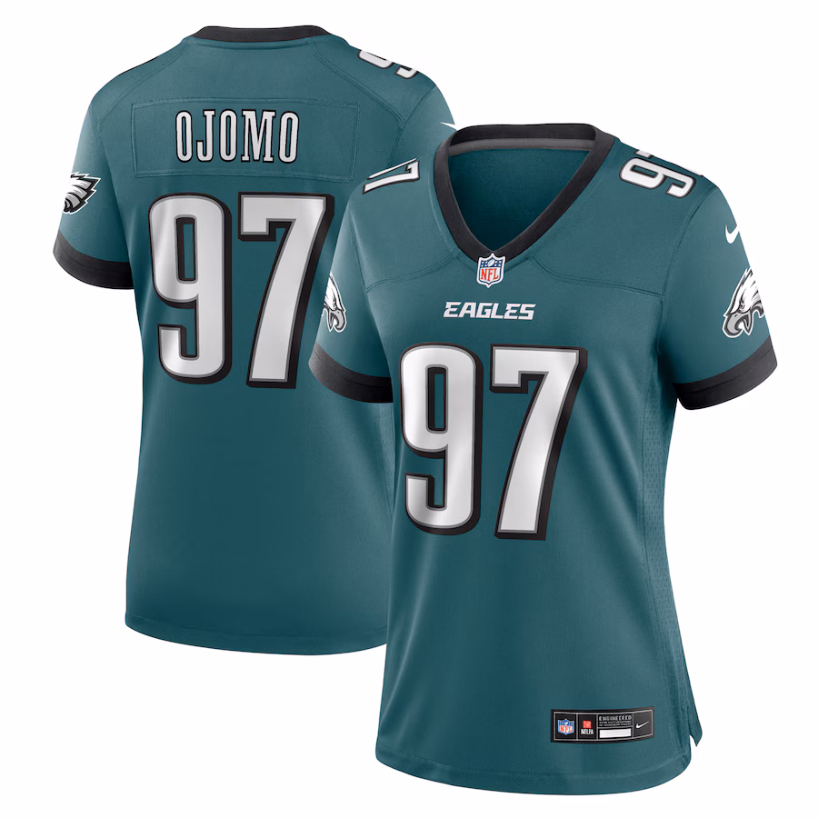 Women's Philadelphia Eagles Moro Ojomo Nike Midnight Green Team Game Jersey - ujerseystore