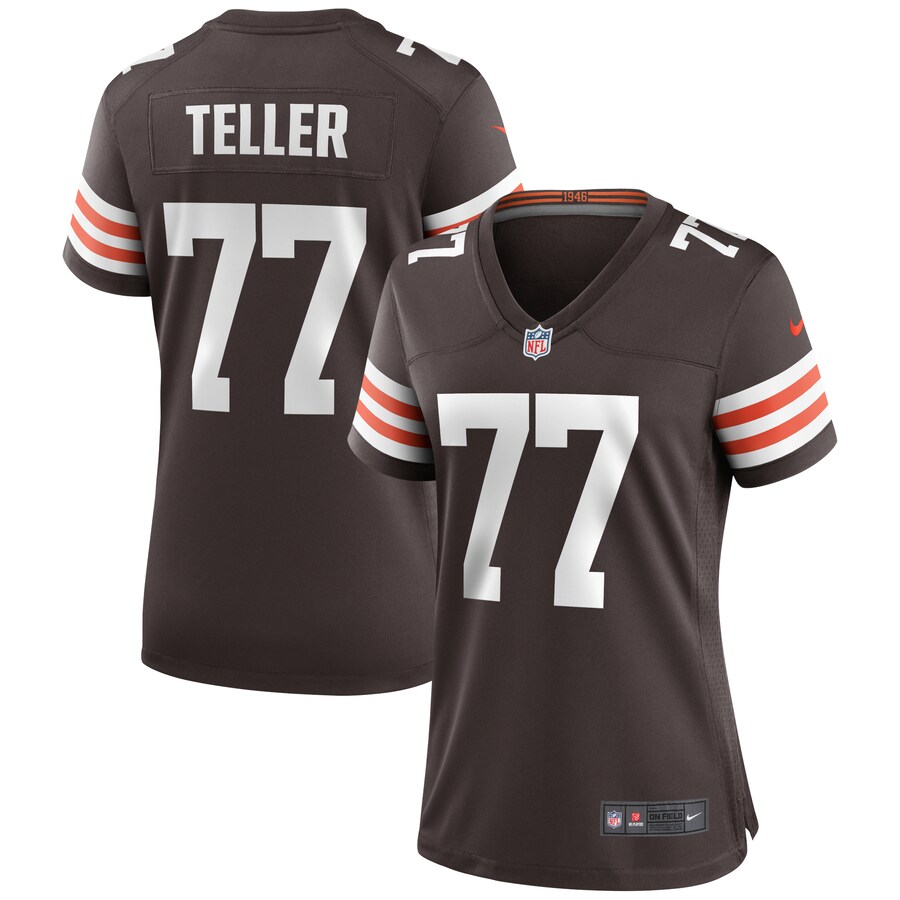 Women's Cleveland Browns Wyatt Teller Nike Brown Game Jersey - ujerseystore