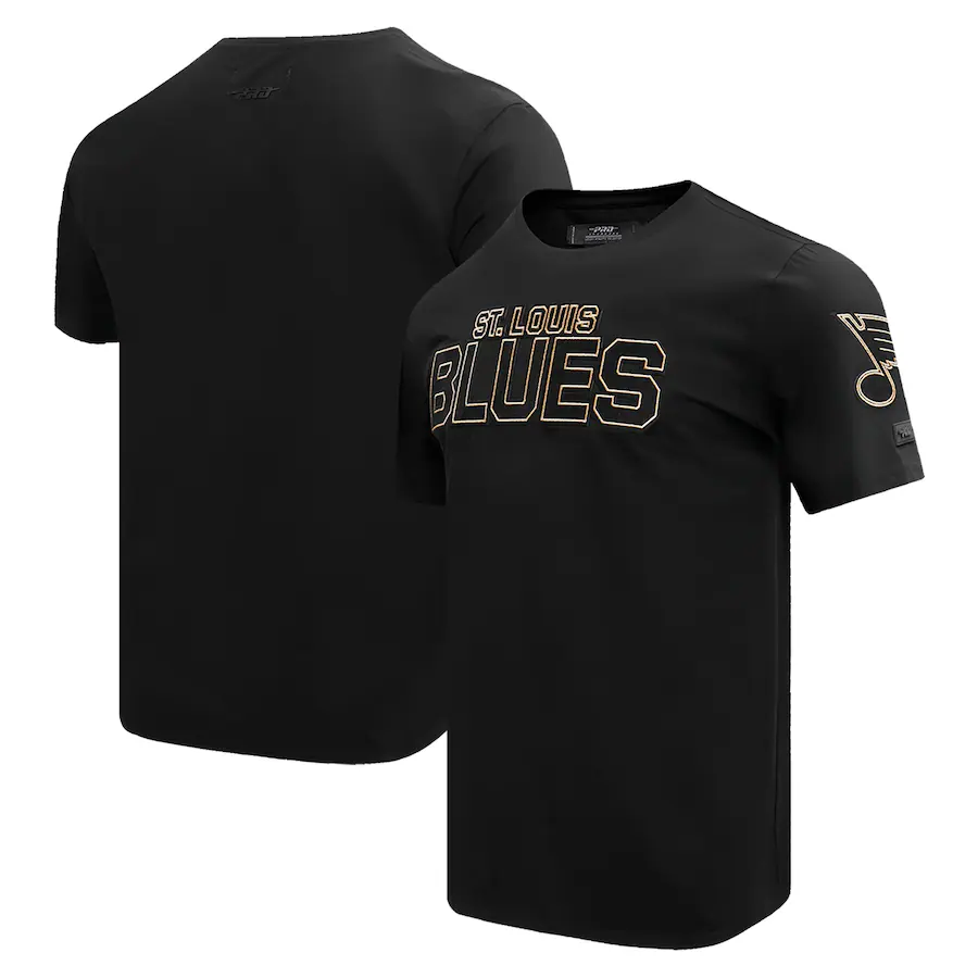 Men's St. Louis Blues Pro Standard Black Wordmark T-Shirt - ujerseystore