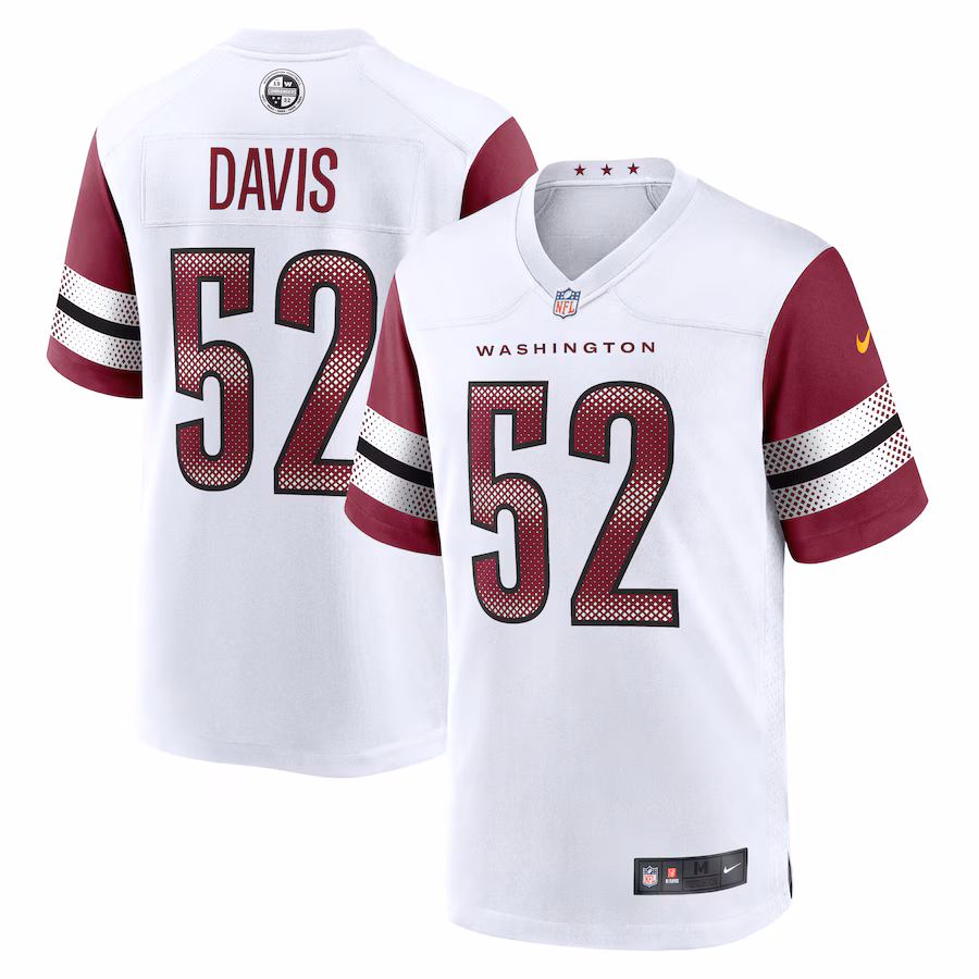 Men's Washington Commanders Jamin Davis Nike White Game Jersey - ujerseystore