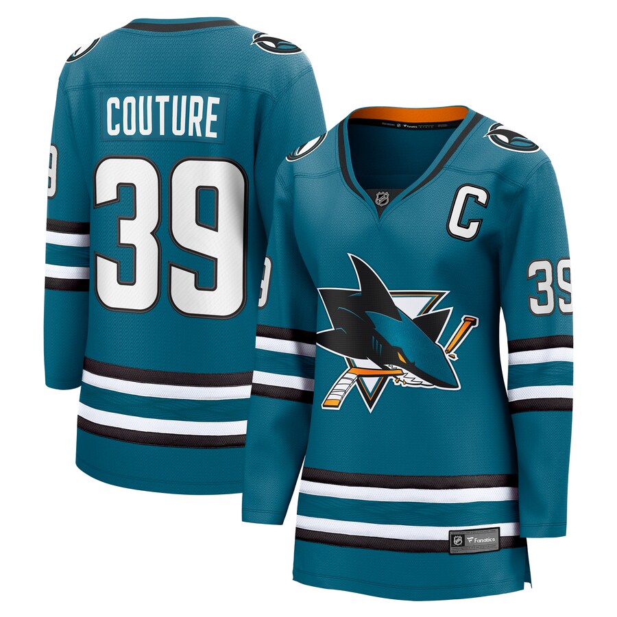 Women's San Jose Sharks Logan Couture Fanatics Branded Teal Home Breakaway Player Jersey - ujerseystore