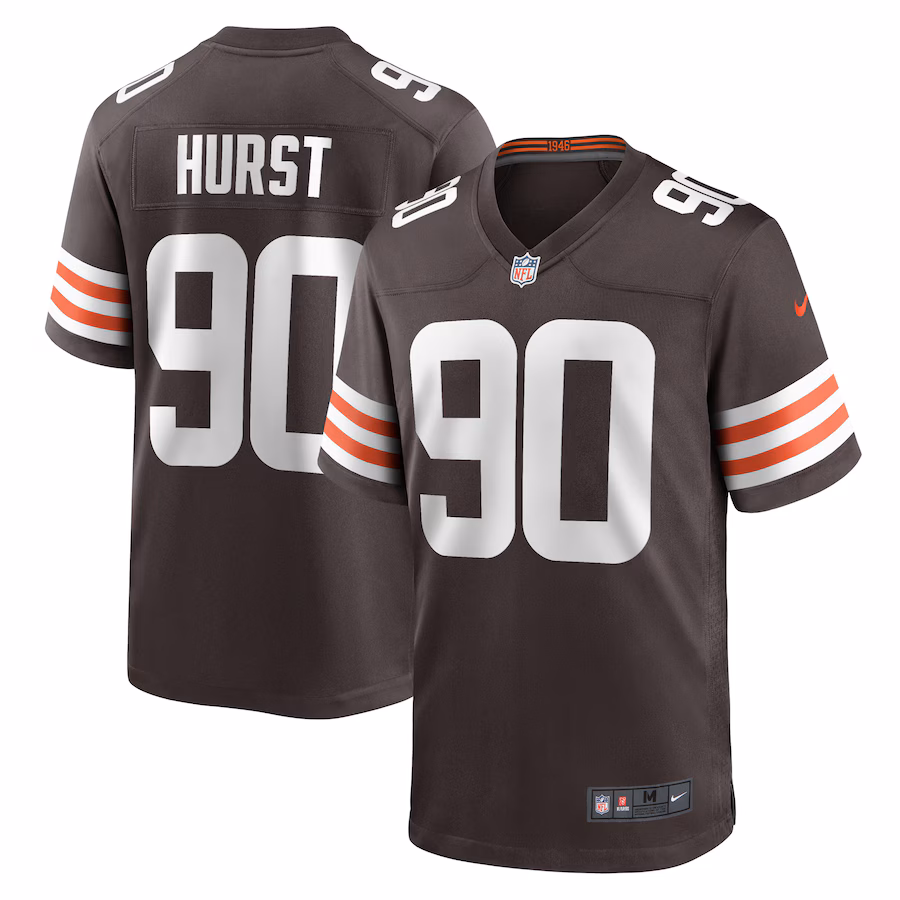 Men's Cleveland Browns Maurice Hurst Nike Brown Game Player Jersey - ujerseystore