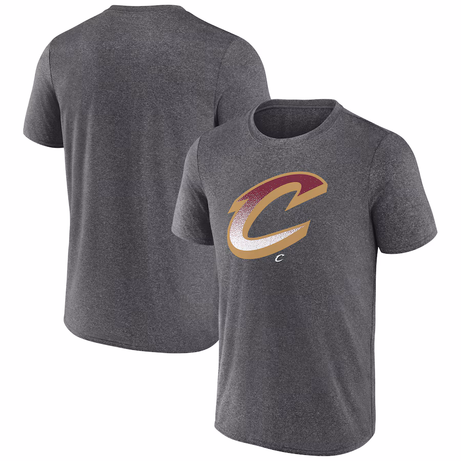 Men's Cleveland Cavaliers Fanatics Heather Charcoal Iconic Overtime T-Shirt - ujerseystore