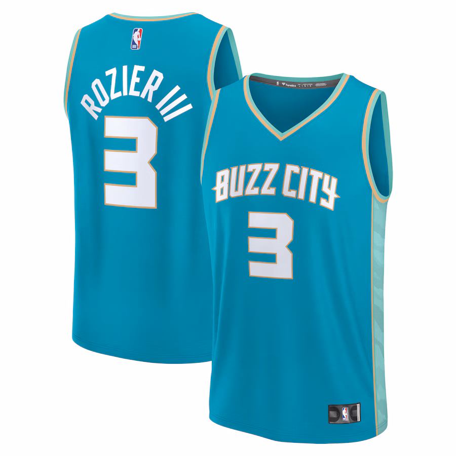 Men's Charlotte Hornets Terry Rozier Fanatics Teal Fast Break Jersey - City Edition - ujerseystore