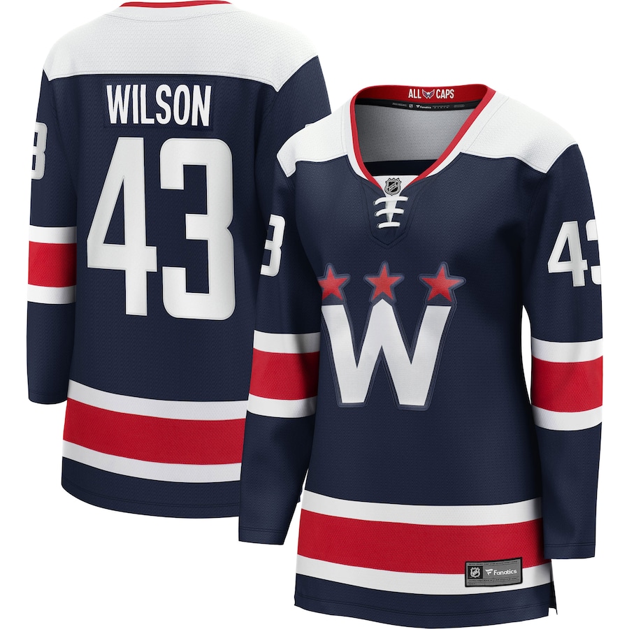 Women's Washington Capitals Tom Wilson Fanatics Navy Alternate Premier Breakaway Player Jersey - ujerseystore