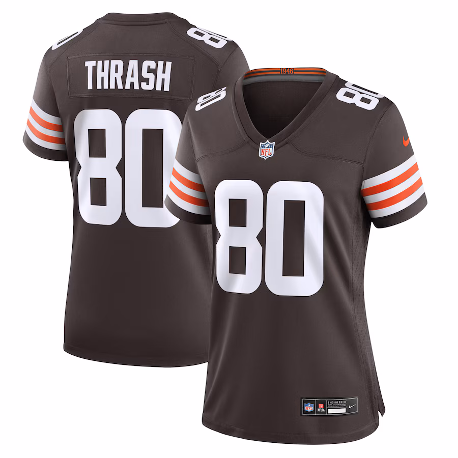 Women's Cleveland Browns Jamari Thrash Nike Brown Game Jersey - ujerseystore