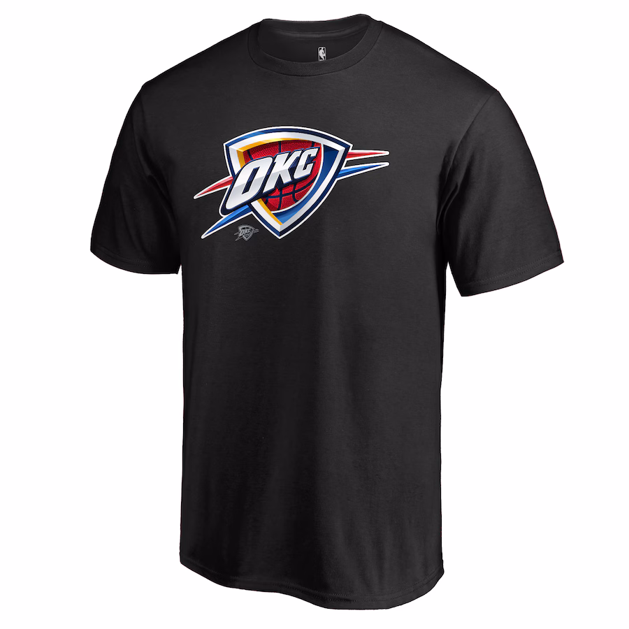 Men's Oklahoma City Thunder Black Midnight Mascot T-Shirt - ujerseystore