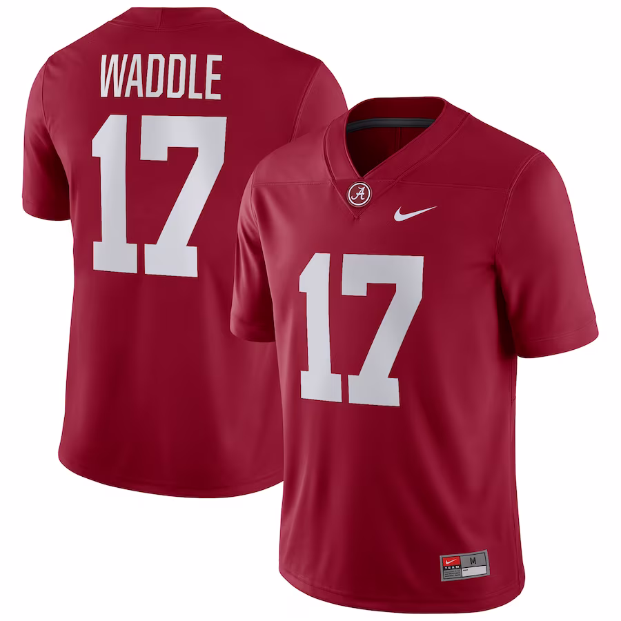 Jaylen Waddle Alabama Crimson Tide Nike Player Game Jersey - Crimson - ujerseystore