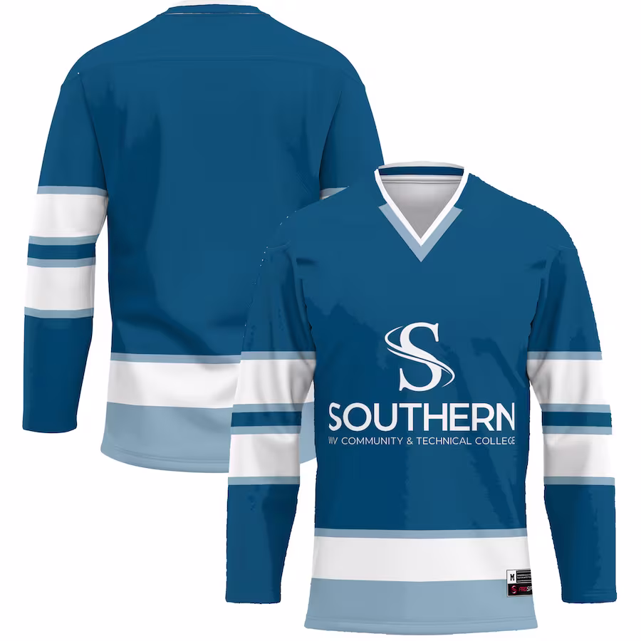 Southern West Virginia Community and Technical College GameDay Greats Hockey Jersey - Blue - ujerseystore
