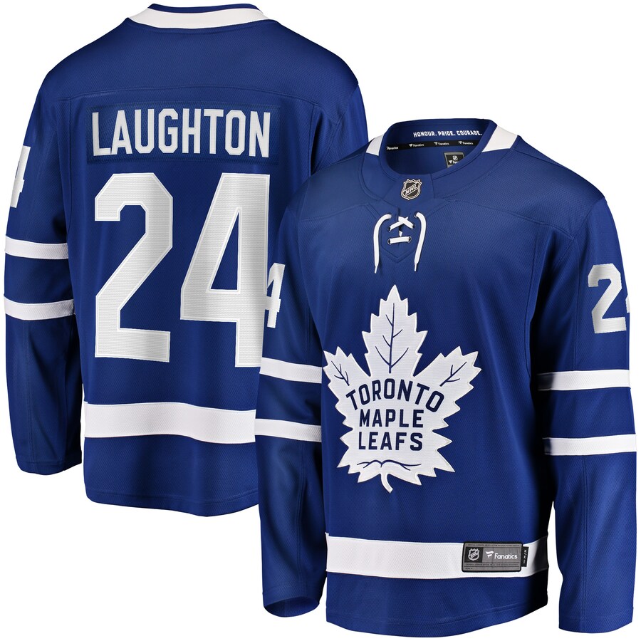Men's Toronto Maple Leafs Scott Laughton Fanatics Blue Home Breakaway Jersey - ujerseystore