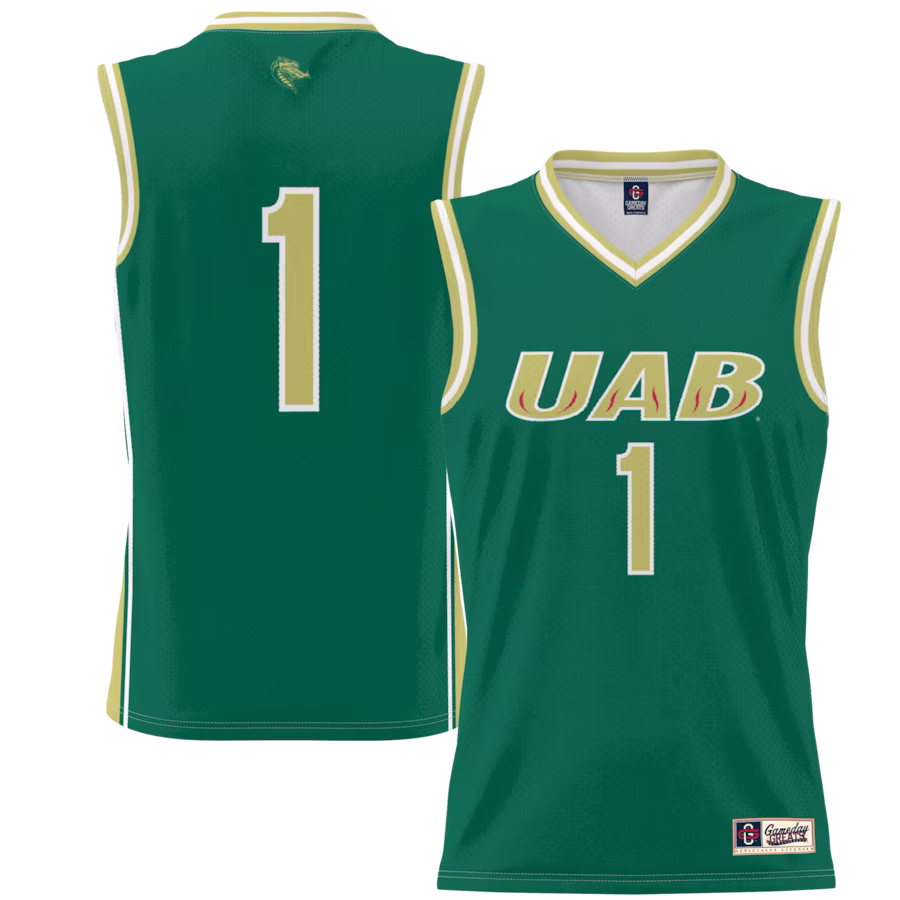 #1 UAB Blazers GameDay Greats Youth Lightweight Basketball Jersey - Green - ujerseystore