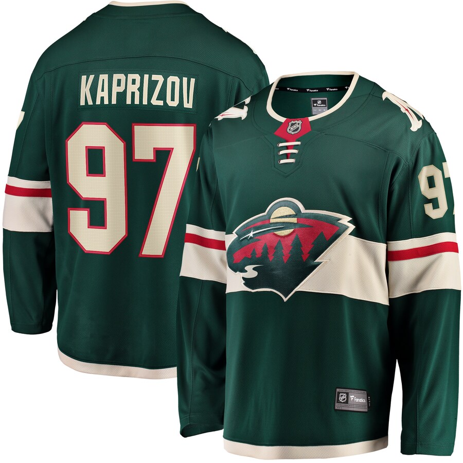Men's Minnesota Wild Kirill Kaprizov Fanatics Branded Green Home Premier Breakaway Player Jersey - ujerseystore
