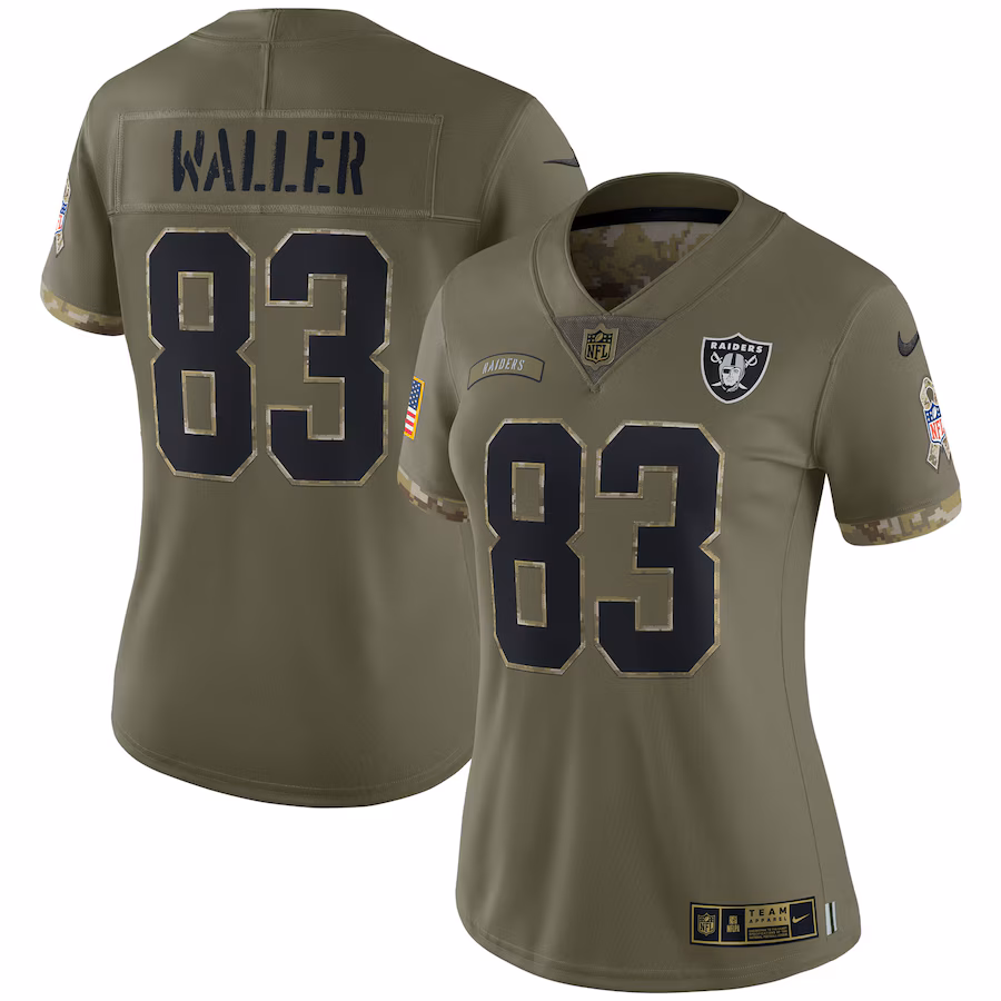 Women's Las Vegas Raiders Darren Waller Nike Olive Salute To Service Limited Jersey - ujerseystore