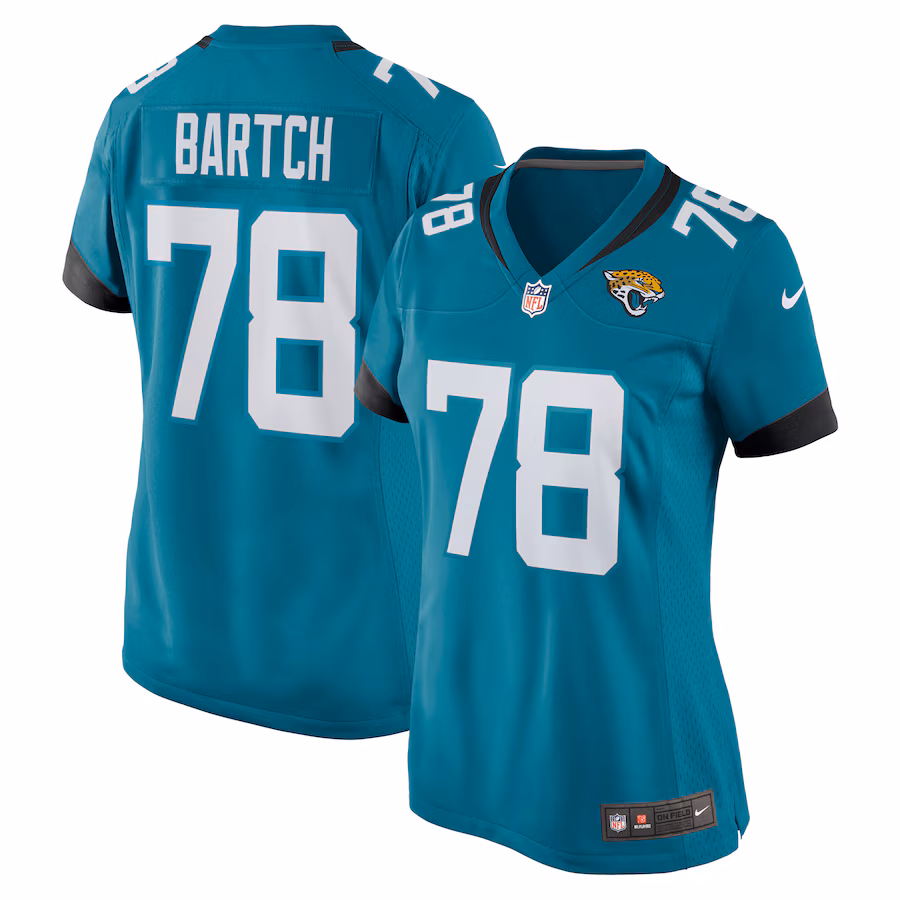 Women's Jacksonville Jaguars Ben Bartch Nike Teal Nike Game Jersey - ujerseystore