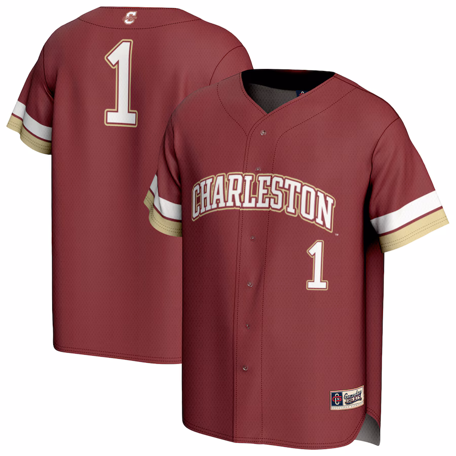 Youth GameDay Greats #1 Maroon Charleston Cougars Lightweight Collegiate Baseball Fashion Jersey - ujerseystore