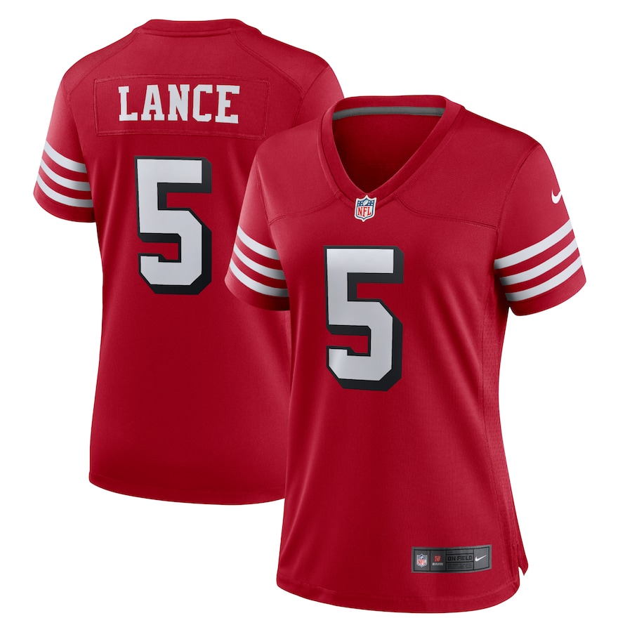Women's San Francisco 49ers Trey Lance Nike Scarlet Alternate Game Jersey - ujerseystore