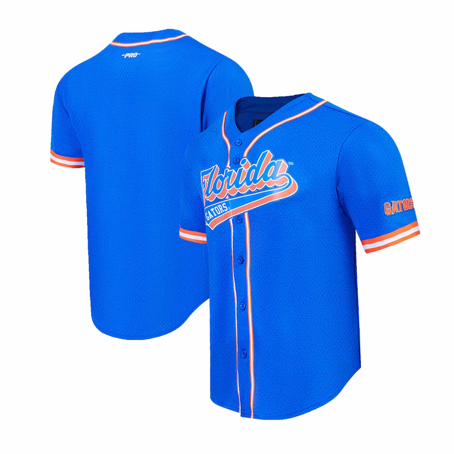 Florida Gators Pro Standard Mesh Full-Button Replica Baseball Jersey - Royal - ujerseystore