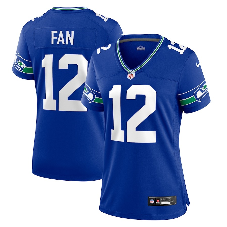 Women's Seattle Seahawks 12s Nike Royal Player Jersey - ujerseystore