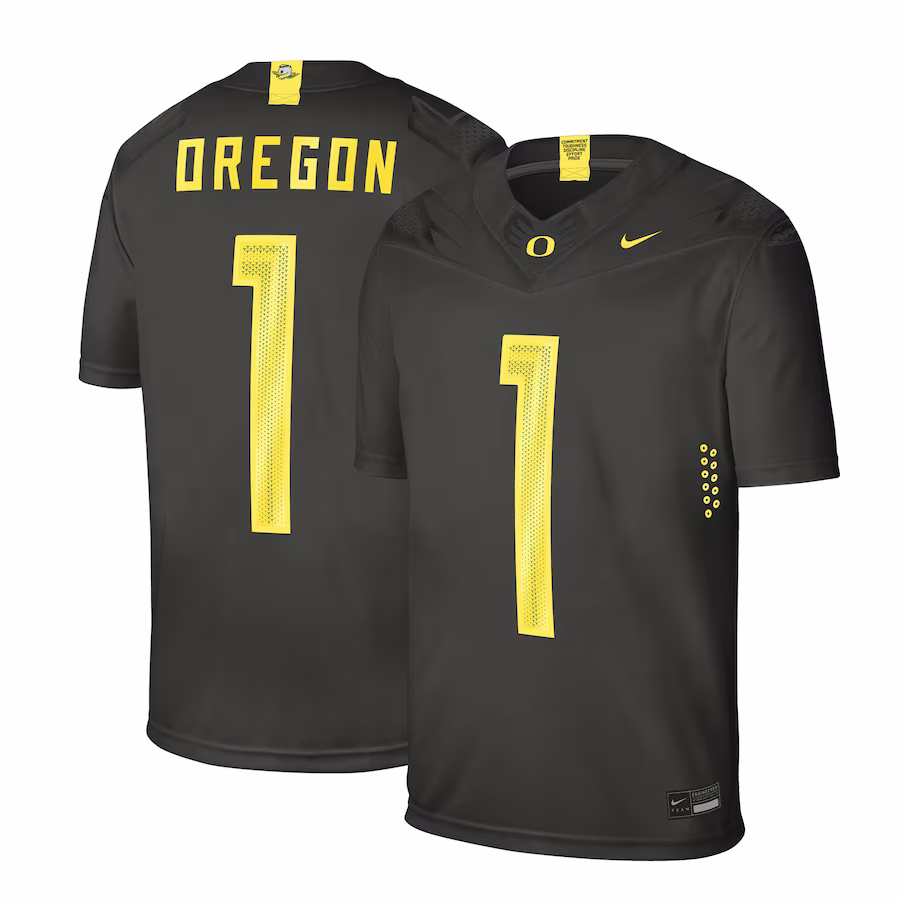 #1 Oregon Ducks Nike Alternate Game Jersey - Sequoia - ujerseystore