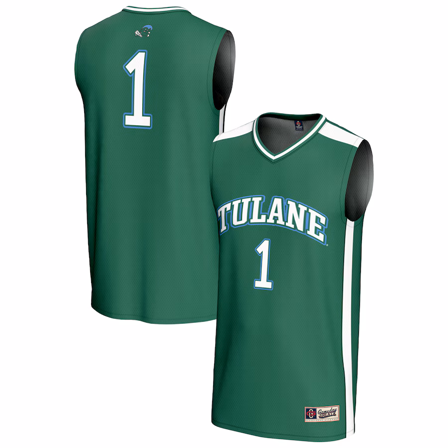 Youth GameDay Greats #1 Green Tulane Green Wave Lightweight Collegiate Basketball Fashion Jersey - ujerseystore