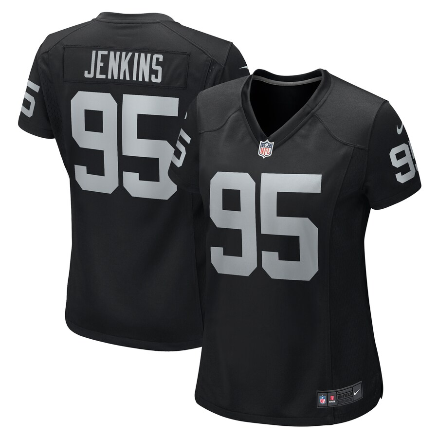 Women's Las Vegas Raiders John Jenkins Nike Black Game Jersey - ujerseystore