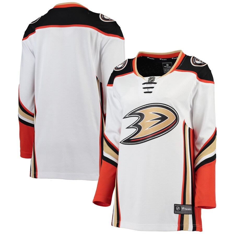Women's Anaheim Ducks Fanatics Branded White Away Breakaway Jersey - ujerseystore