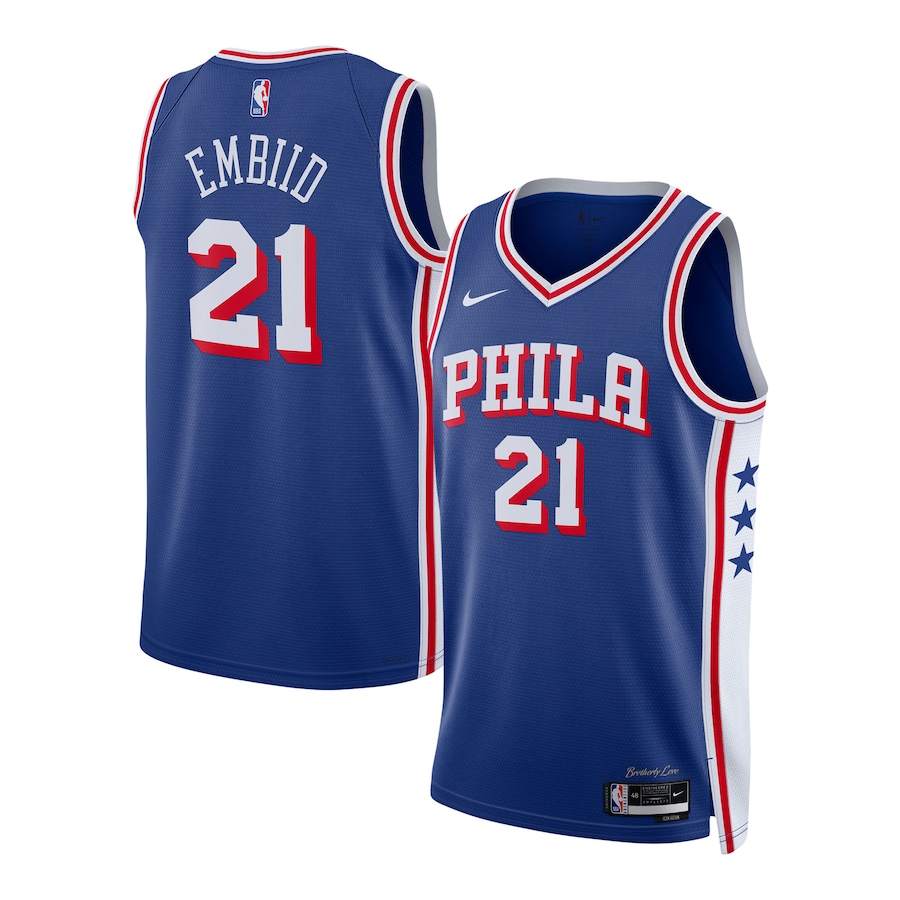 Youth Philadelphia 76ers Joel Embiid Nike Royal Swingman Jersey - Icon Edition - ujerseystore