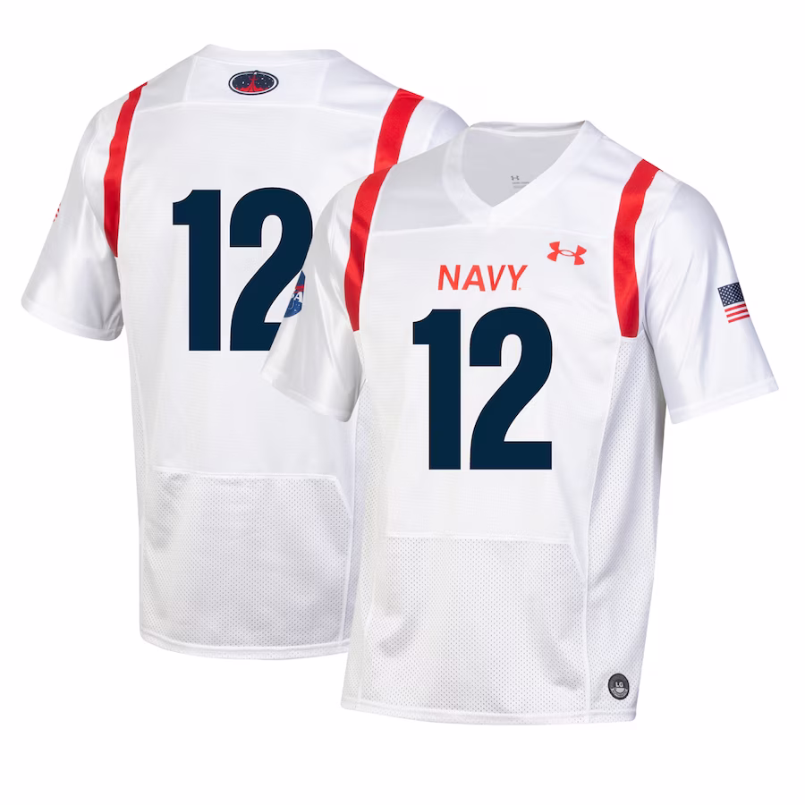 Navy Midshipmen Under Armour Youth 2022 Special Games Replica Jersey - White - ujerseystore