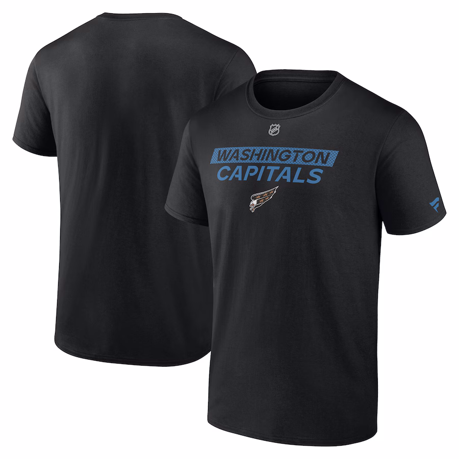 Men's Washington Capitals Fanatics Black Authentic Pro Alternate Logo T-Shirt - ujerseystore